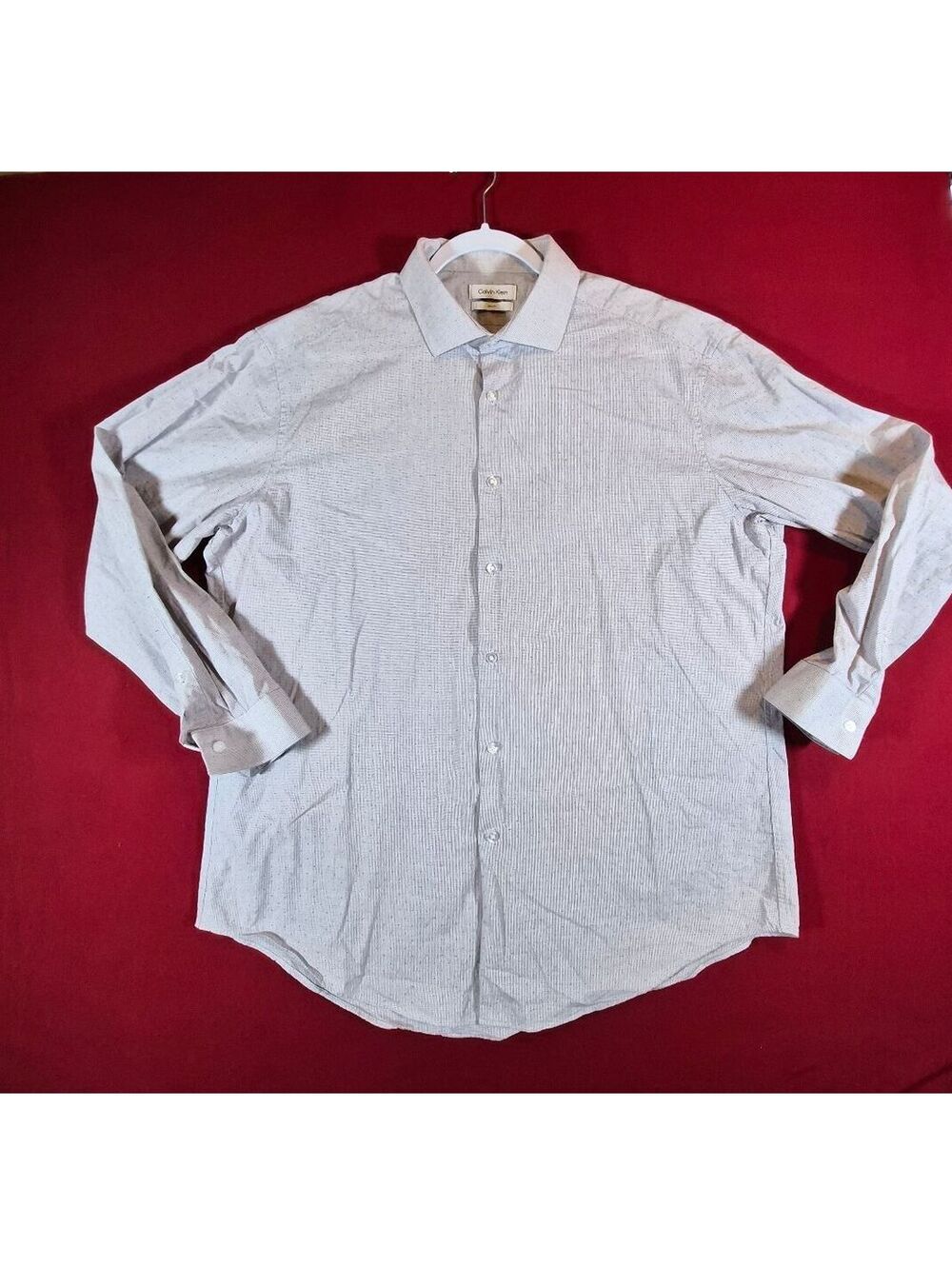 Calvin Klein Light Check Long Sleeve Button Front Shirt XL